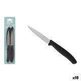 Skrlknivsst Quttin Basic Sort Slvfarvet Rustfrit stl 9 cm 4 Dele (18 enheder) #1