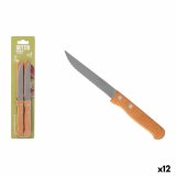 Kdkniv St Inde Natura Brun Slvfarvet 10,5 cm MULTIFUNKTIONEL 4 Dele (12 enheder) #1