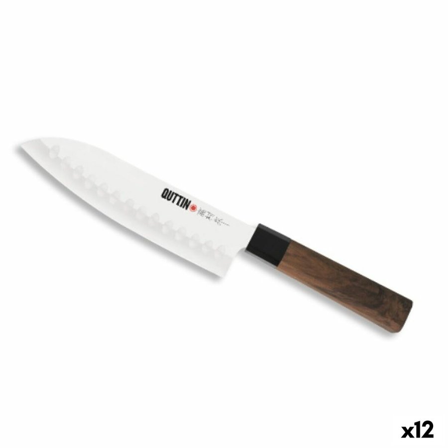 Kkkenkniv Quttin SANTOKU Takamura Brun Slvfarvet 17 cm (12 enheder) #1