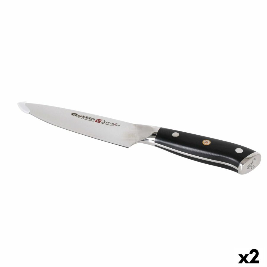 Kkkenkniv Quttin DAMASKUS Sort Slvfarvet 15 cm (2 enheder) #1