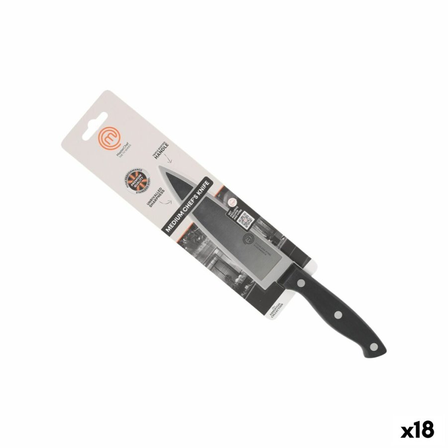 Kkkenkniv MasterChef Chef Sort Slvfarvet 15 cm (18 enheder) #1
