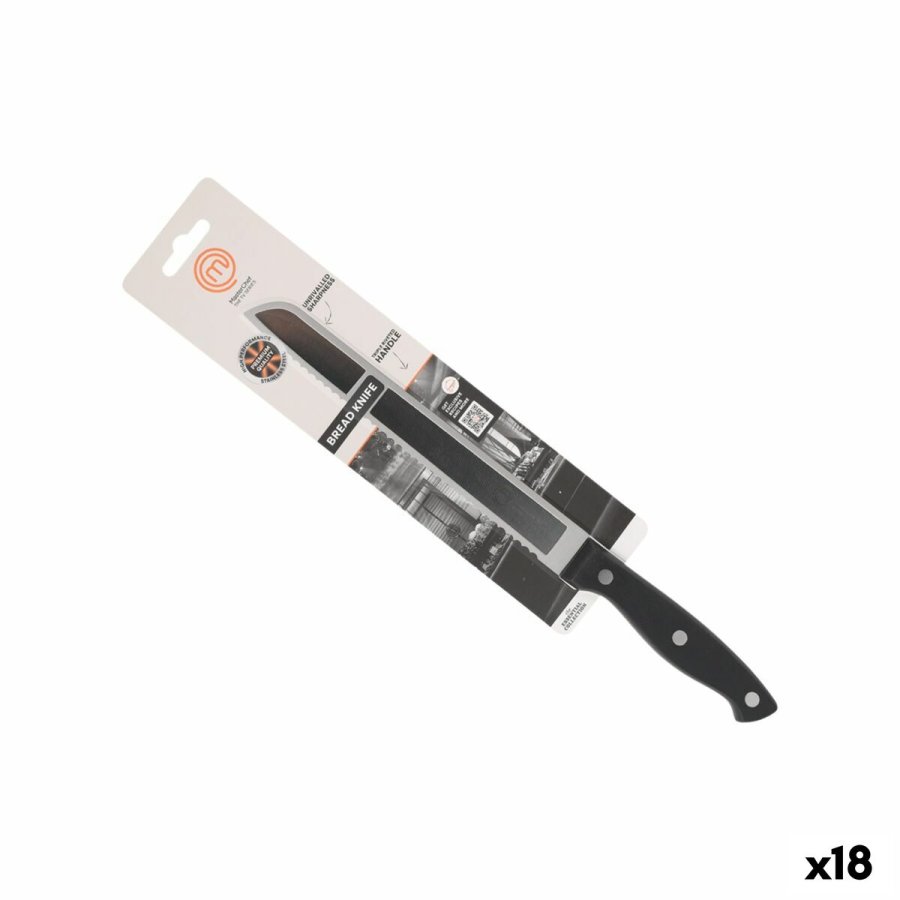 Brdkniv MasterChef 20 cm Sort Slvfarvet (18 enheder) #1