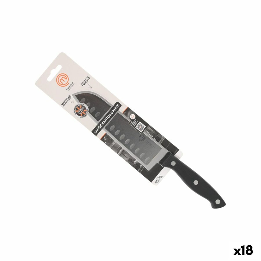 Kkkenkniv MasterChef Sort Slvfarvet 18 cm (18 enheder) #1