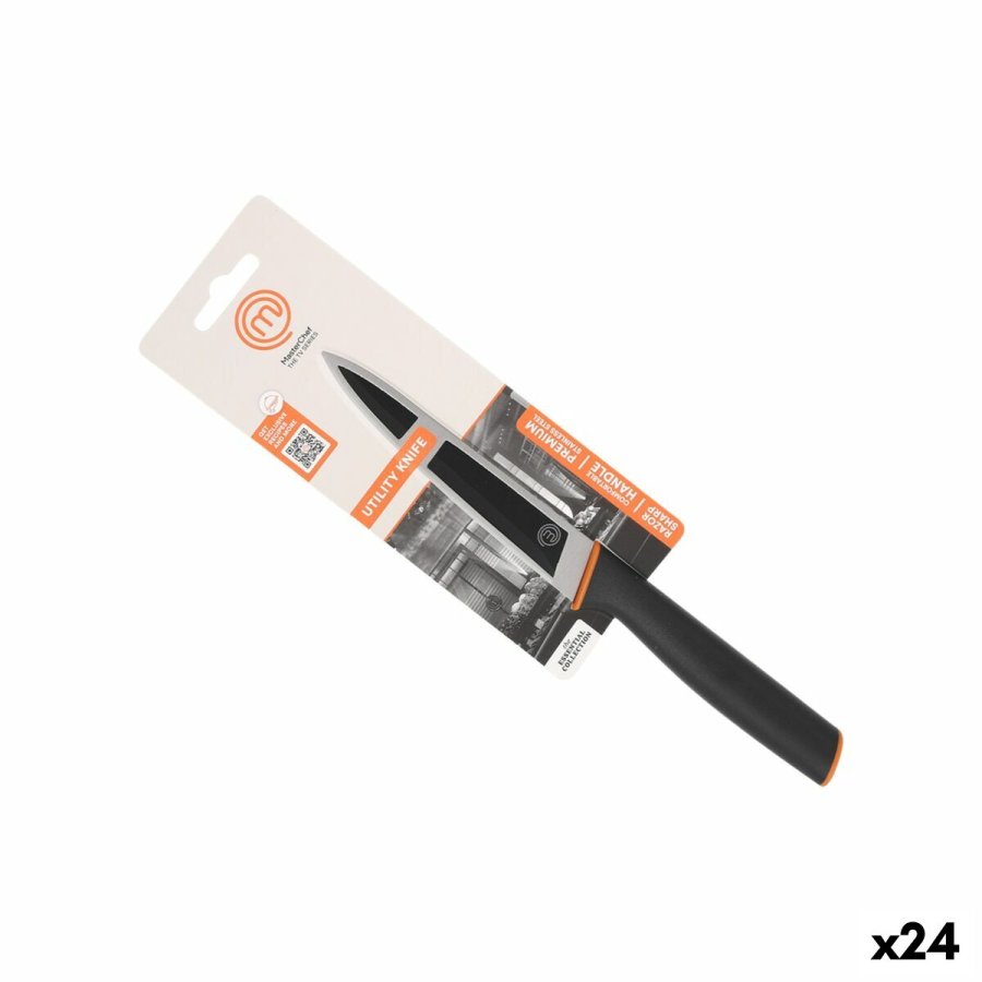 Kkkenkniv MasterChef Sort Slvfarvet 13 cm MULTIFUNKTIONEL (24 enheder) #1
