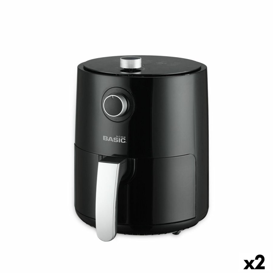 Varmluftsfrituregryde Basic Home Sort 1200 W 2,3 L #1