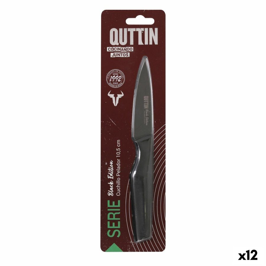 Skrllekniv Quttin Black Rustfrit stl 9 cm (12 enheder) #1