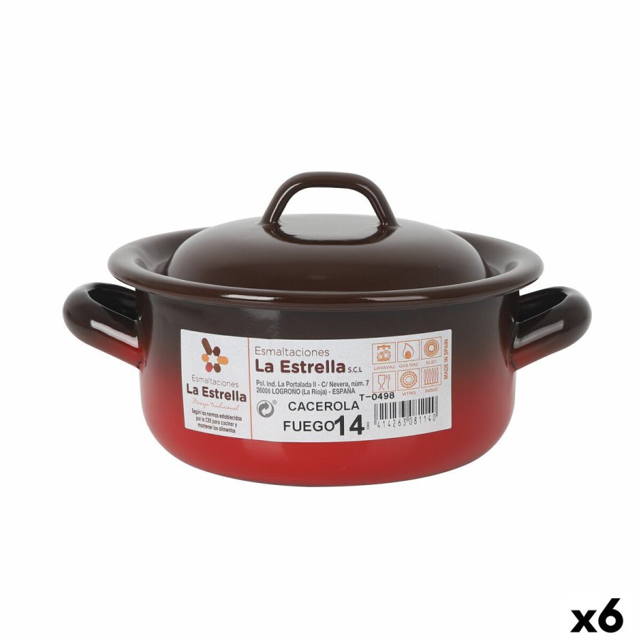Gryde La Estrella Fuego 1L  14 x 7 cm (6 enheder) #1