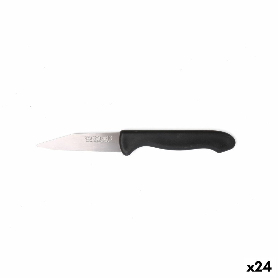 Skrlknivsst Cuyfor Sort Slvfarvet Rustfrit stl 7,5 cm 6 Dele (24 enheder) #1