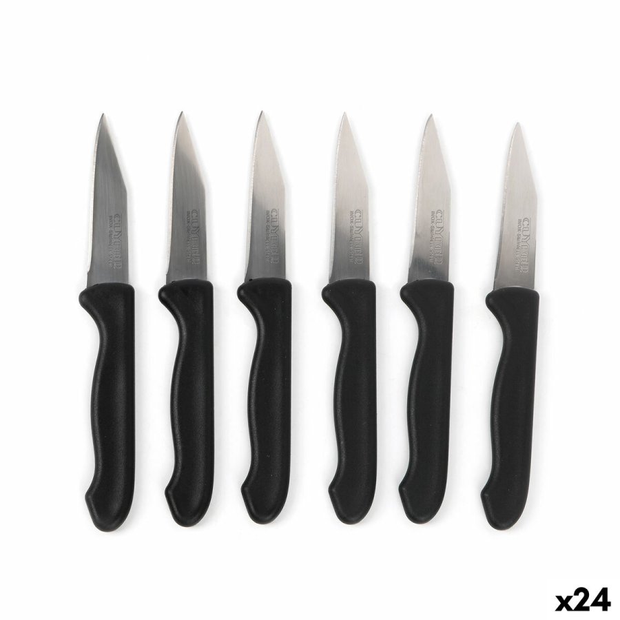 Skrlknivsst Cuyfor Sort Slvfarvet Rustfrit stl 7,5 cm 6 Dele (24 enheder) #7
