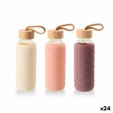 Vandflaske Bewinner Glas Silikone 400 ml 7 x 7 x 19,8 cm (24 enheder) #1