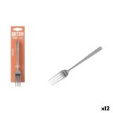 St med dessertgafler Quttin LOUVRE Slvfarvet 1,5 mm 14,8 x 3,2 cm 6 Dele (12 enheder) #1