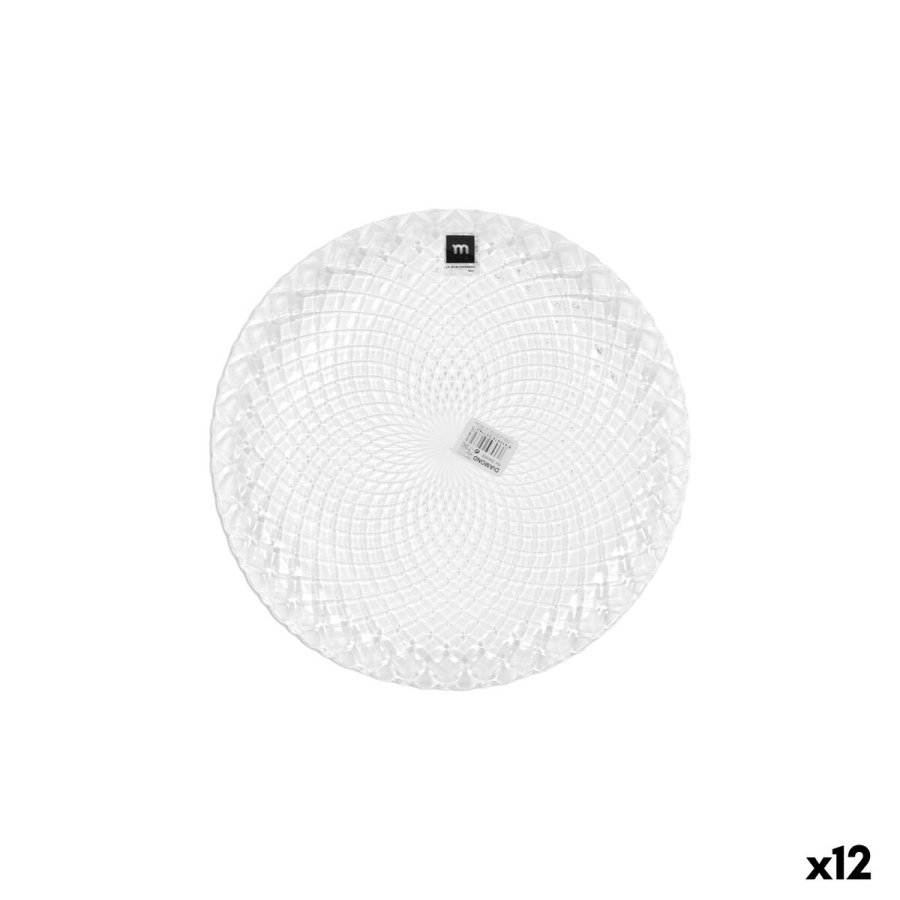 Flad Plade La Mediterr�nea Diamond Gennemsigtig Glas � 26 cm (12 enheder) #1