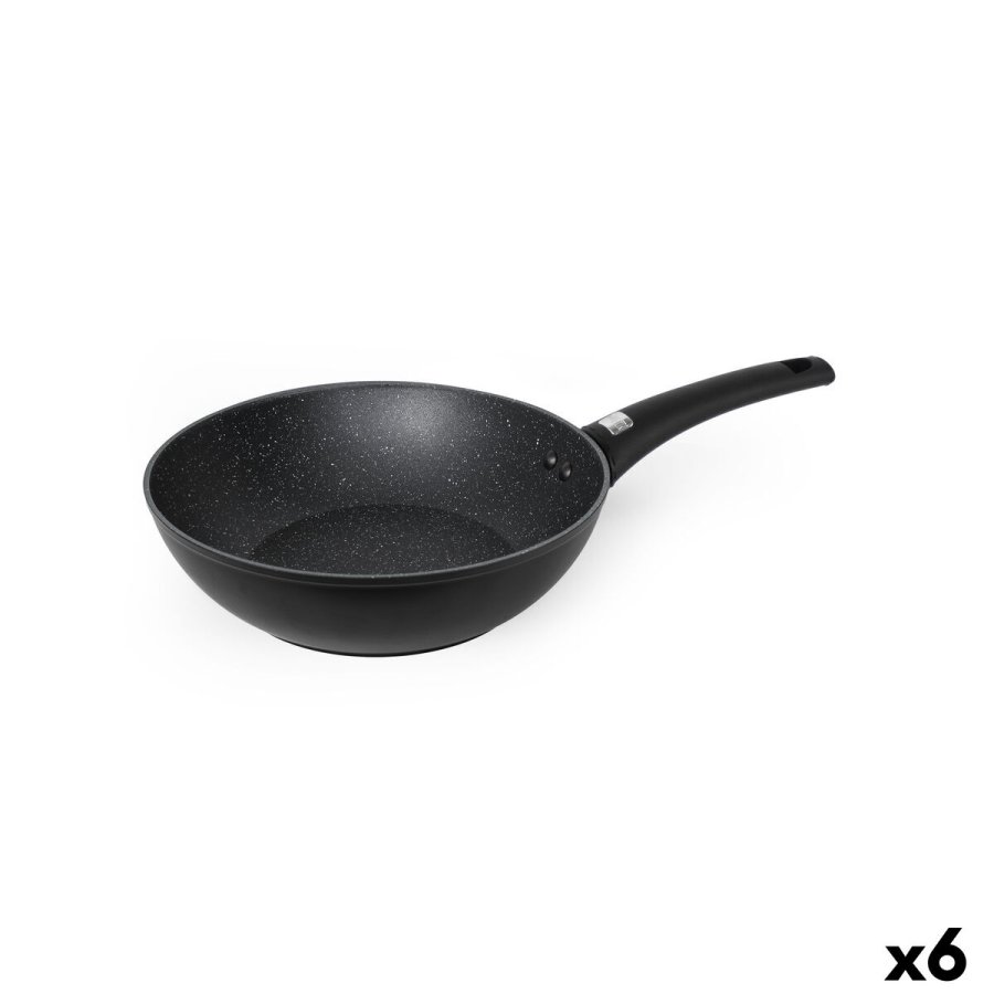 Wok Pande Quttin Universe Sort Smedet aluminium � 28 cm (6 enheder) #1