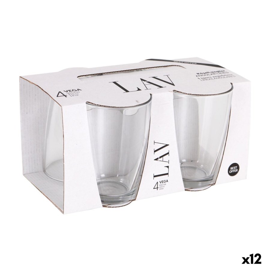 Glass�t LAV VEGA Gennemsigtig Glas 415 ml 4 Dele (12 enheder) #1