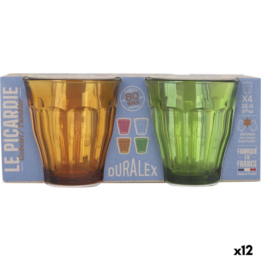 Glass�t Duralex Picardie Multifarvet Glas 250 ml 4 Dele (12 enheder) #1