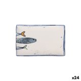 Snack bakke La Mediterr�nea Peixe 2.0 Multifarvet Rektangul�r 20 x 13 x 2 cm Keramik (24 enheder) #1