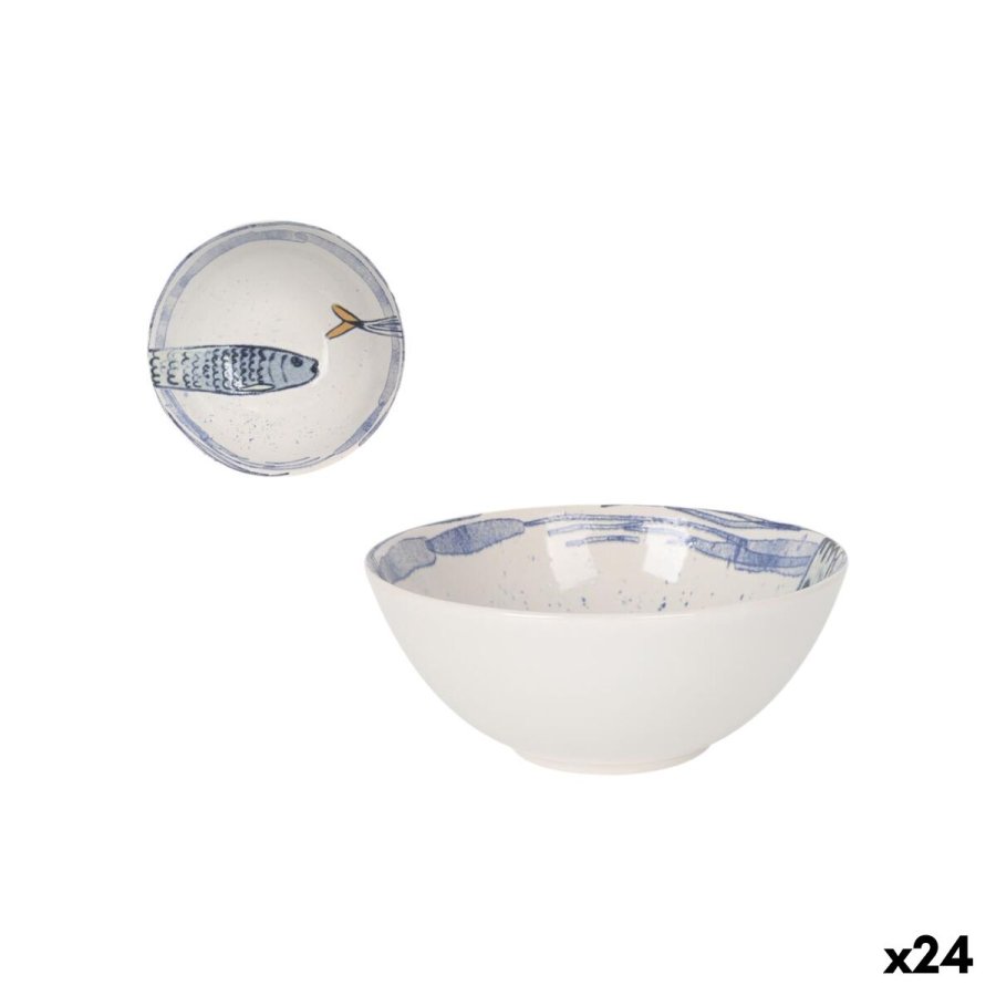 Sk�l La Mediterr�nea Peixe 2.0 Multifarvet Keramik (24 enheder) #1