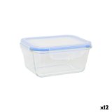 Madkasse Quttin Bl� Gennemsigtig Rektangul�r 470 ml (12 enheder) #1