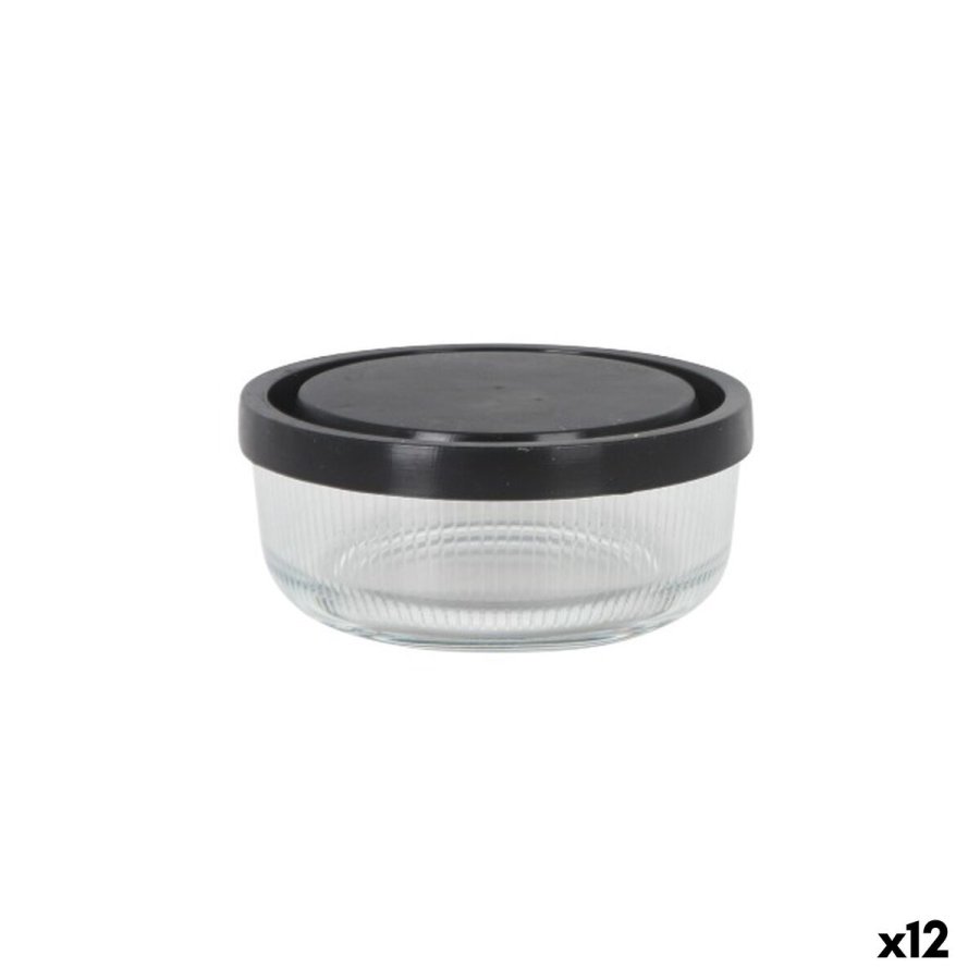 Madkasse Borgonovo Igloo lines Sort Gennemsigtig Glas 320 ml (12 enheder) #1