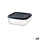 Madkasse Borgonovo Igloo lines Sort Gennemsigtig Glas 3,2 L (6 enheder) #1