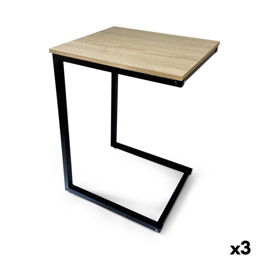 Sofabord MobleKit Brun Sort 40 x 30 x 60 cm Tr� Metal (3 enheder) #1