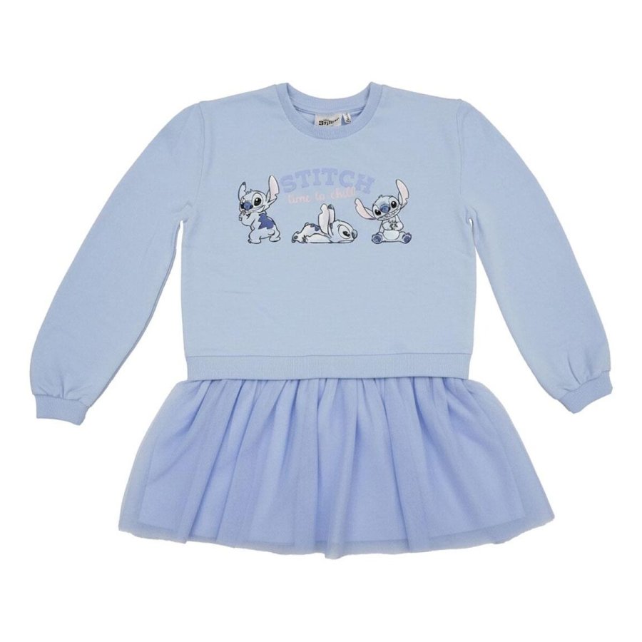 Sweatshirt til B�rn Stitch Lysebl� #1