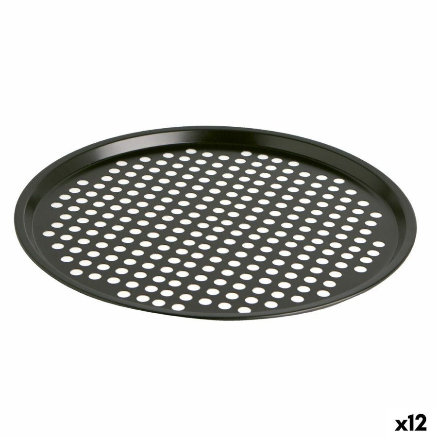 Pizza form Quid Sweet Grey Sort Metal 30 x 0,9 cm (12 enheder) #1