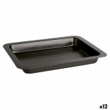 Bageplade Quid Sweet Grey Sort Metal 36 x 24 x 4 cm (12 enheder) #1