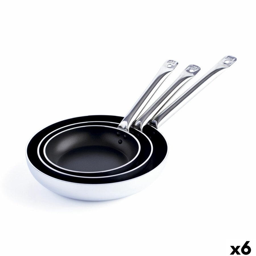 Stegepande Quid Professional Pro-induction Sort Metal Stl  24 cm (6 enheder) #1
