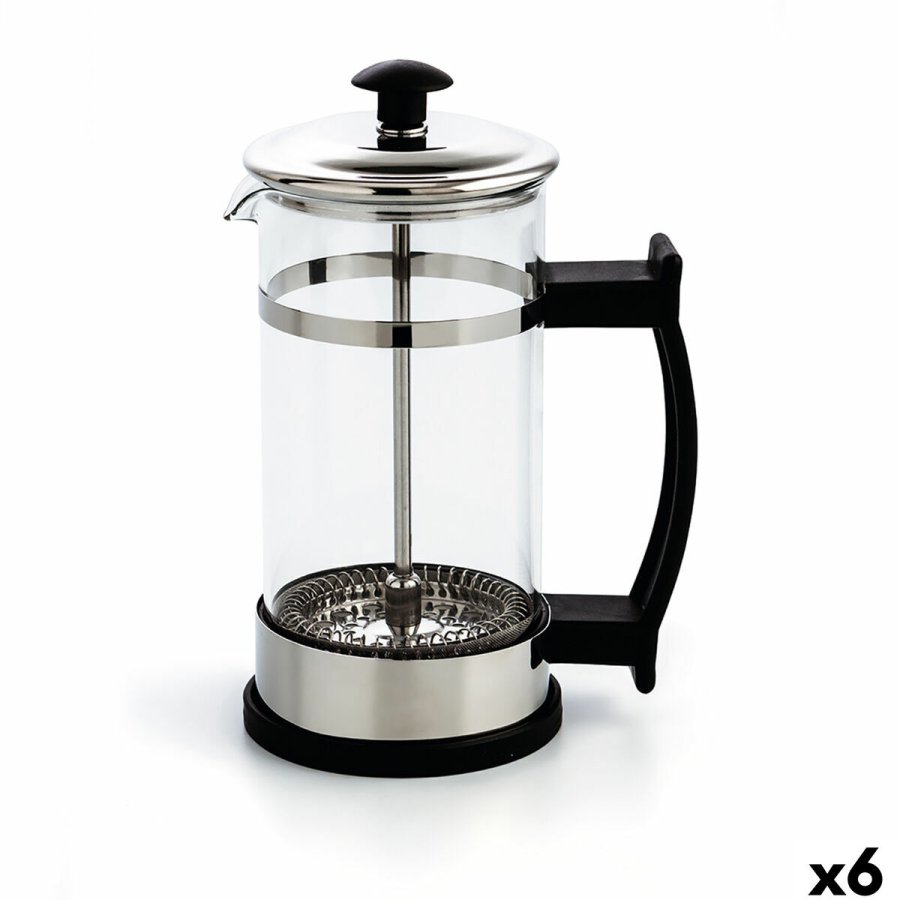 Kaffekande med stempel Quid Serenia Gennemsigtig Glas Rustfrit stl 350 ml (6 enheder) #1