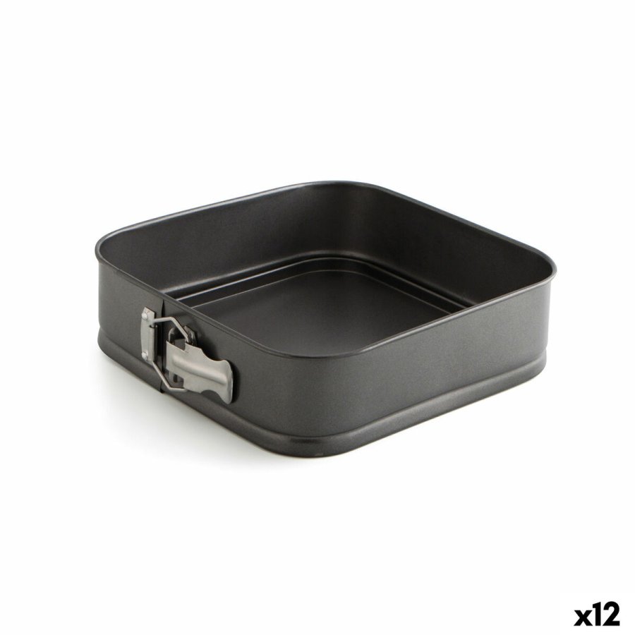 Bageform til bagvrk Quid Sweet Grey Sort Metal 24 cm (12 enheder) #1