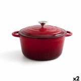 Gryde Med Lg Bidasoa Fierro Rd  24 cm 3,7 L (2 enheder) #1