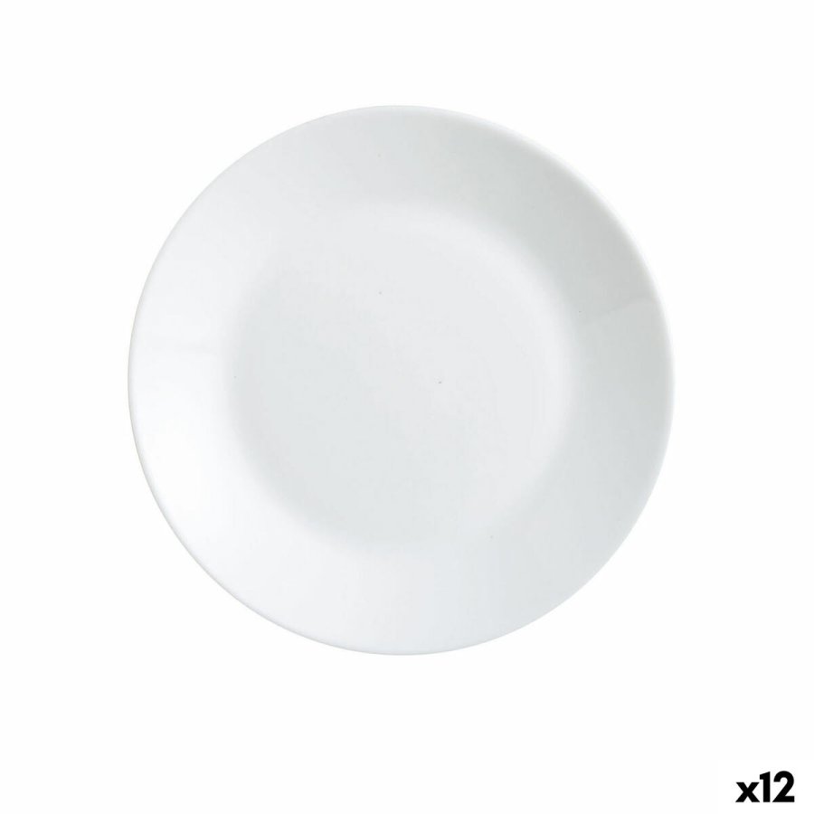 Desserttallerken Luminarc Zelie Hvid Glas  18 cm (12 enheder) #1