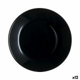 Desserttallerken Luminarc Zelie Negro Sort Glas  18 cm (12 enheder) #1