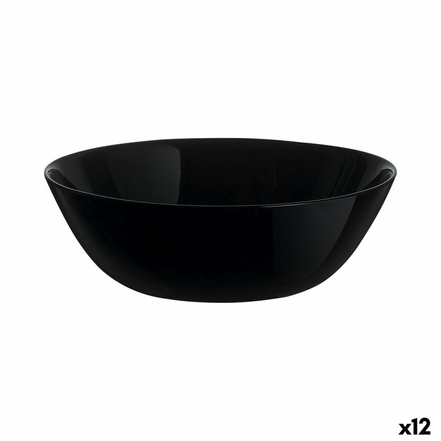 Snackskl Luminarc Zelie Negro Sort Glas (12 enheder) #1