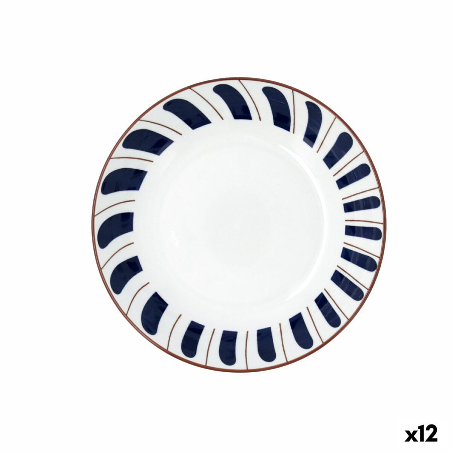 Dyb tallerken Bidasoa Oceanika Bl� Keramik � 20 cm (12 enheder) #1