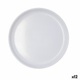 Flad Plade Bidasoa Moana Gr� Keramik � 26 cm (12 enheder) #1