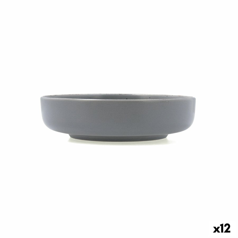 Dyb tallerken Quid Duna Gr� Keramik 18,5 x 5,3 cm (12 enheder) #1