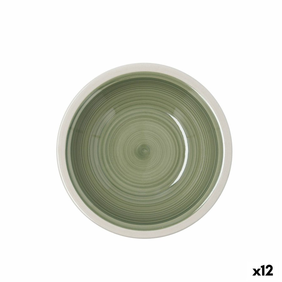 Dyb tallerken Quid Calypso Gr�n Keramik � 21,5 cm (12 enheder) #1