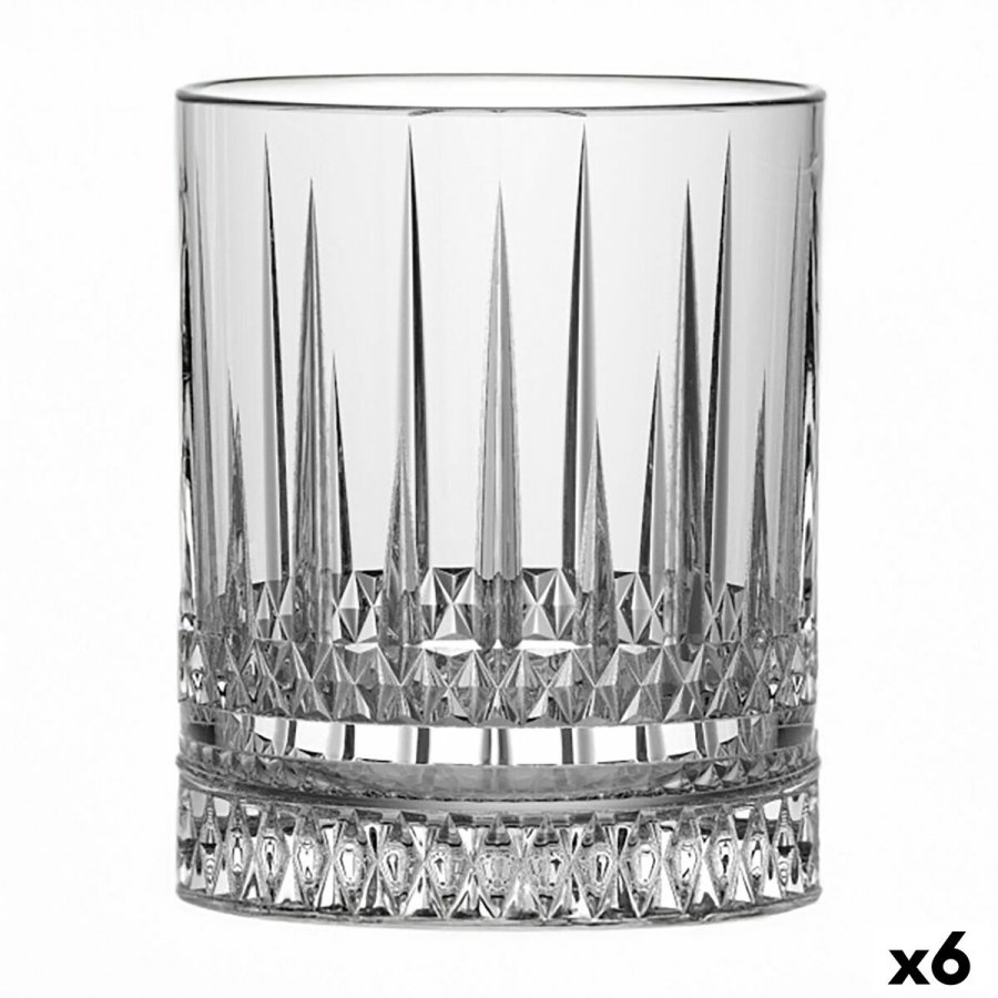 Glas Quid Style Gennemsigtig Glas Striber 370 ml (6 enheder) #1