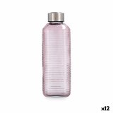 Vandflaske Quid Velvet Pink Glas 1 L (12 enheder) #1