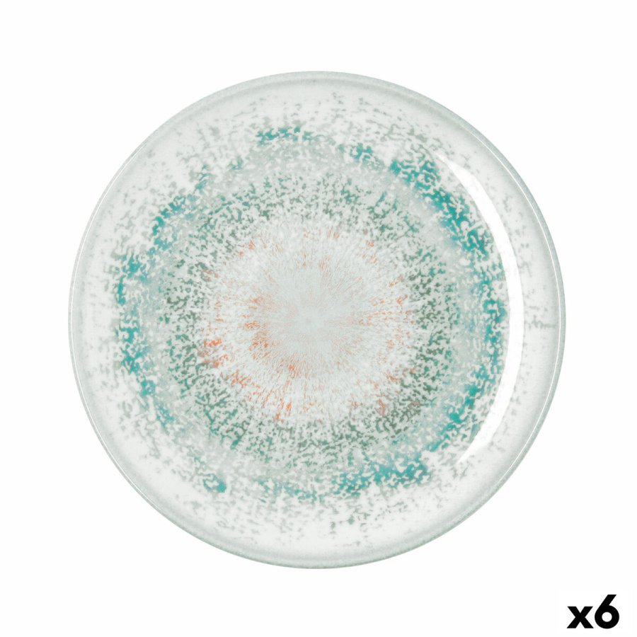 Flad Plade Bidasoa Kai Hydrozero Hvid Keramik � 27 cm (6 enheder) #1