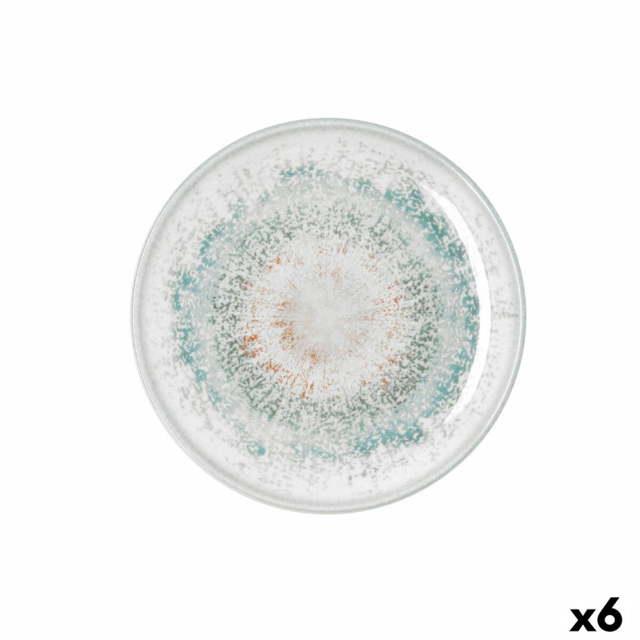 Desserttallerken Bidasoa Kai Hydrozero Hvid Keramik � 21 cm (6 enheder) #1