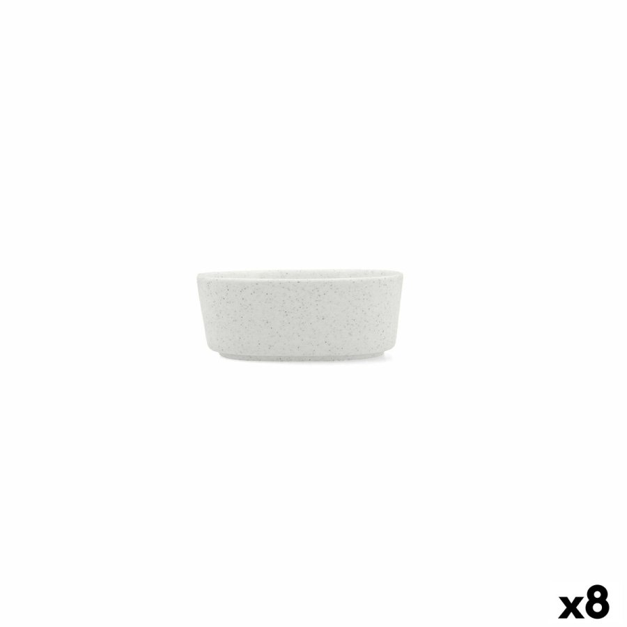Snacksk�l Bidasoa Elite Hvid Keramik 11,5 x 11,3 x 4,7 cm (8 enheder) #1