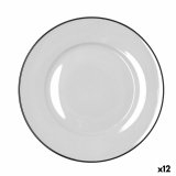 Flad Plade Bidasoa Glacial Filo Hvid Keramik � 27 cm (12 enheder) #1