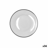 Desserttallerken Bidasoa Glacial Filo Hvid Keramik � 19 cm (36 Enheder) #1