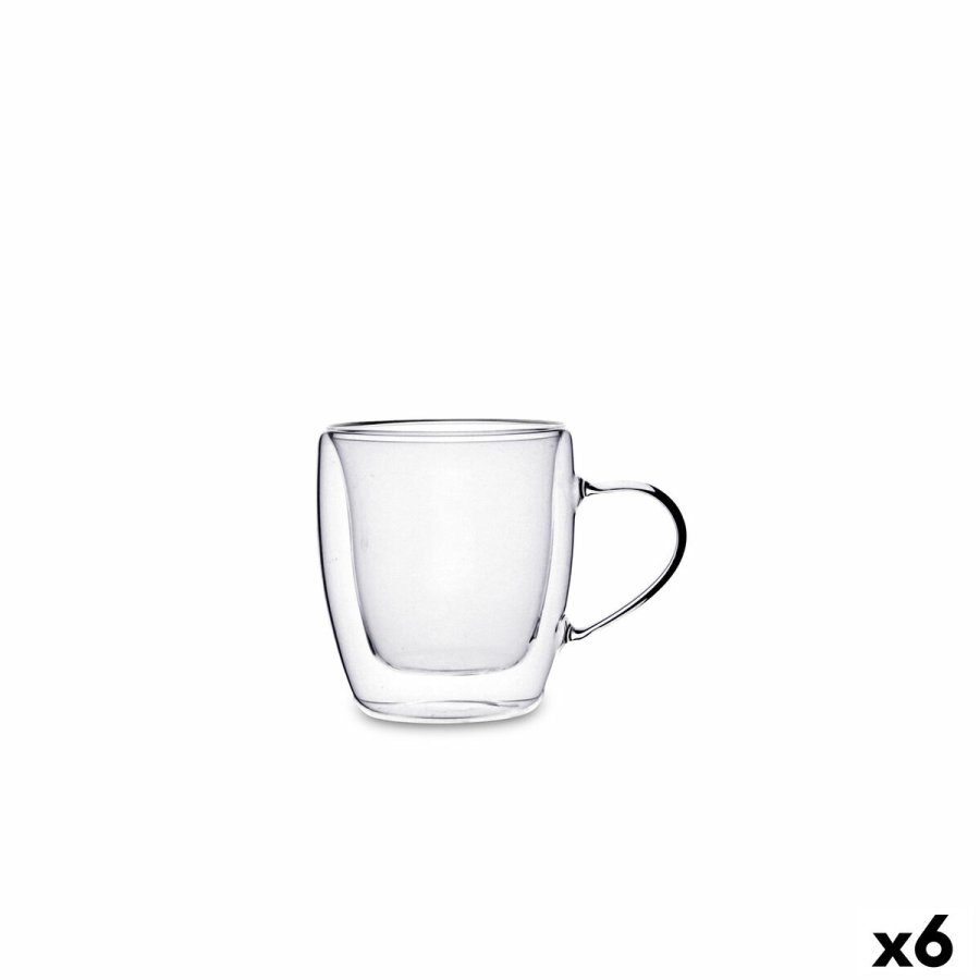 Te- og kaffekop Quid Serenia Gennemsigtig Glas 80 ml (6 enheder) #1
