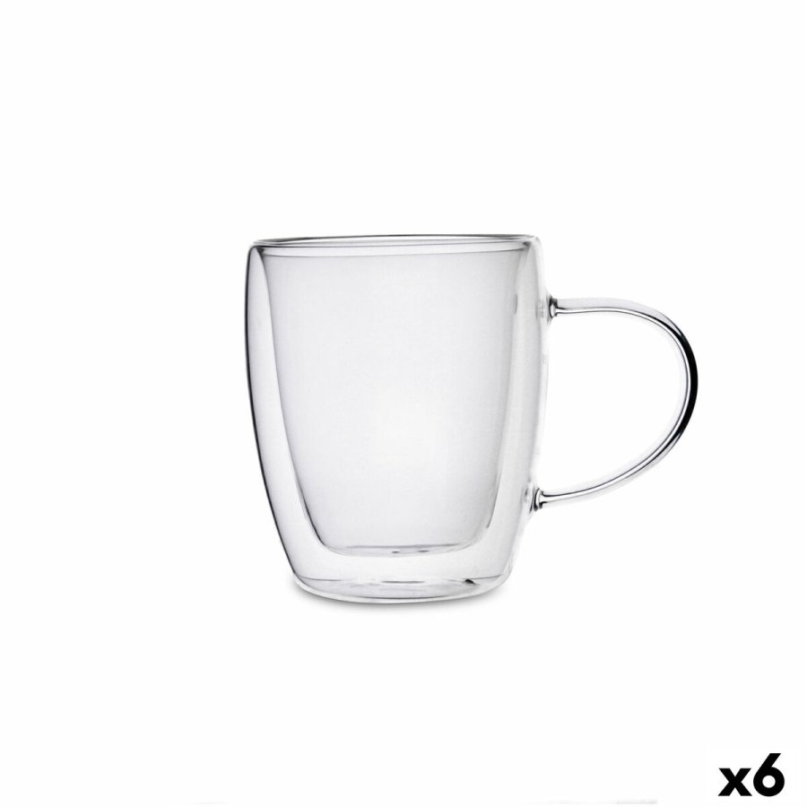 Te- og kaffekop Quid Serenia Gennemsigtig Glas 300 ml (6 enheder) #1