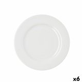 Flad Plade Bidasoa Serenity Hydrozero Hvid Keramik � 25 cm (6 enheder) #1