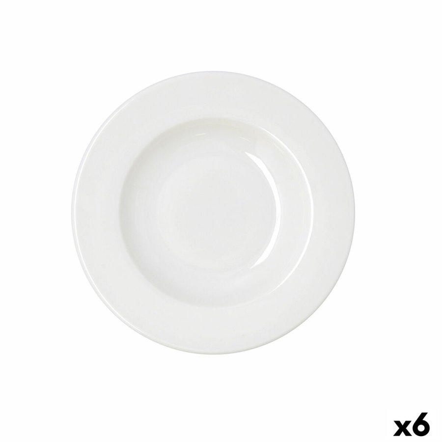 Dyb tallerken Bidasoa Serenity Hydrozero Hvid Keramik � 23 cm (6 enheder) #1